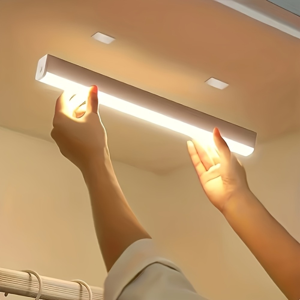 Drawer Dresser White - モーションセンサー付きワイヤレスLEDストリップライト – USB充電式、マルチカラー(ホワイト/オレンジ/イエロー) キッチン、クローゼット、ワードローブ用