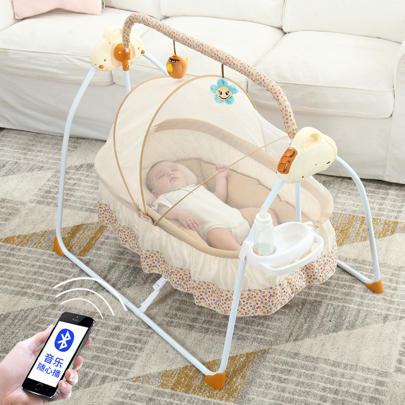 Baby Nursery Chair - スマートベビーベビーベッド,折りたたみ式ロッキングチェア,スリーピングバスケット,ベビーベッド