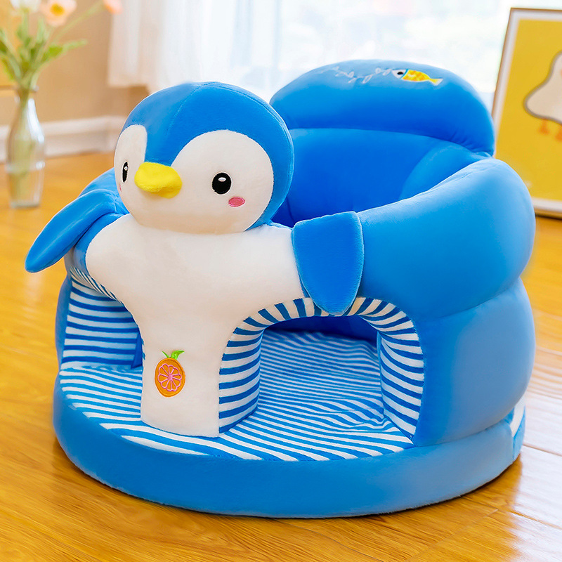 Baby Nursery Chair - 柔らかいぬいぐるみベビーサポートソファカバー、洗濯可能、幼児学習用お座り練習椅子、詰め物なし、保育園用、6〜36ヶ月向け