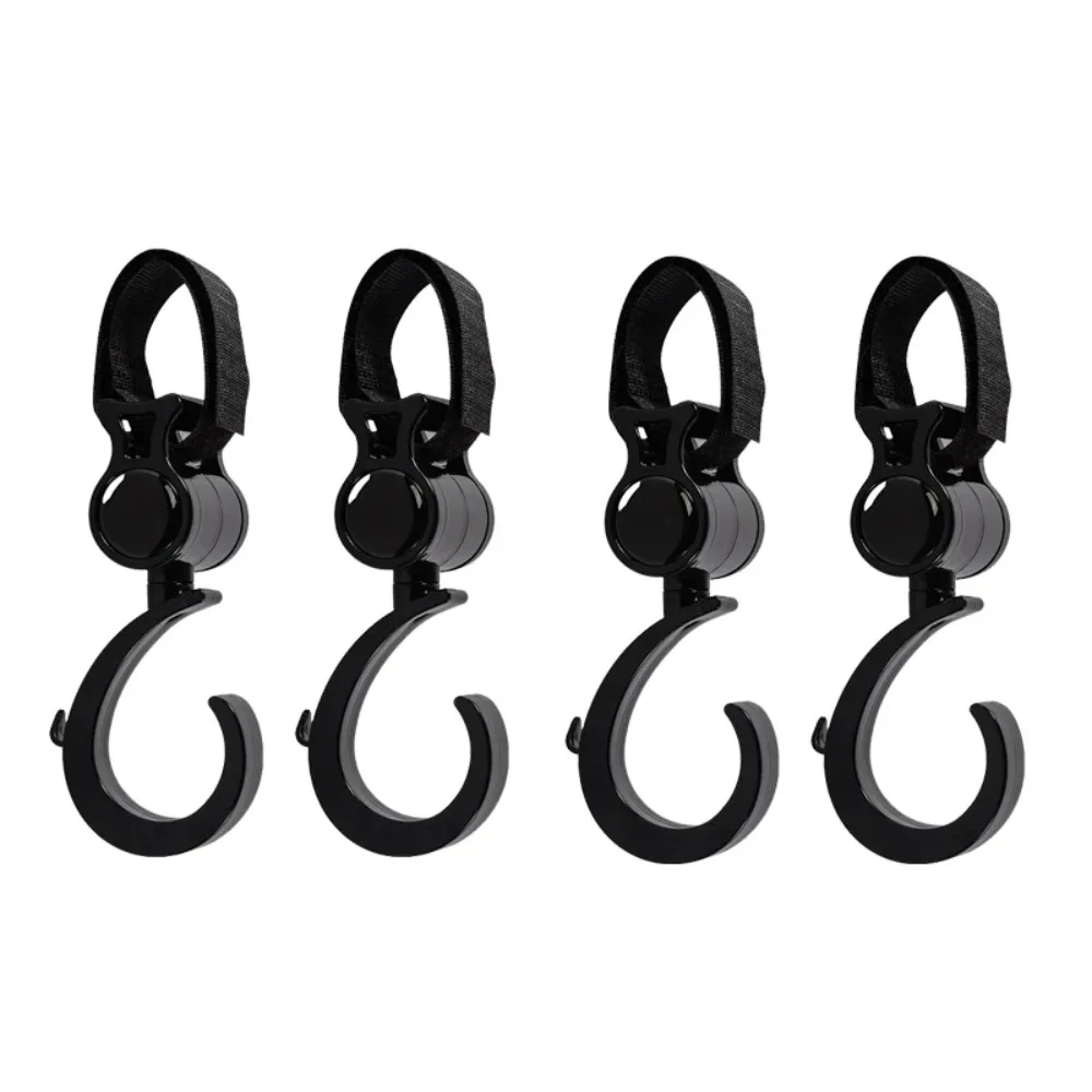 Baby Nursery Hooks - 1-12個入りベビーカーフック回転式吊り下げクリップ、保育園用おむつバッグ、ショッピングカート、車椅子オーガナイザー、ベビーカーフック用