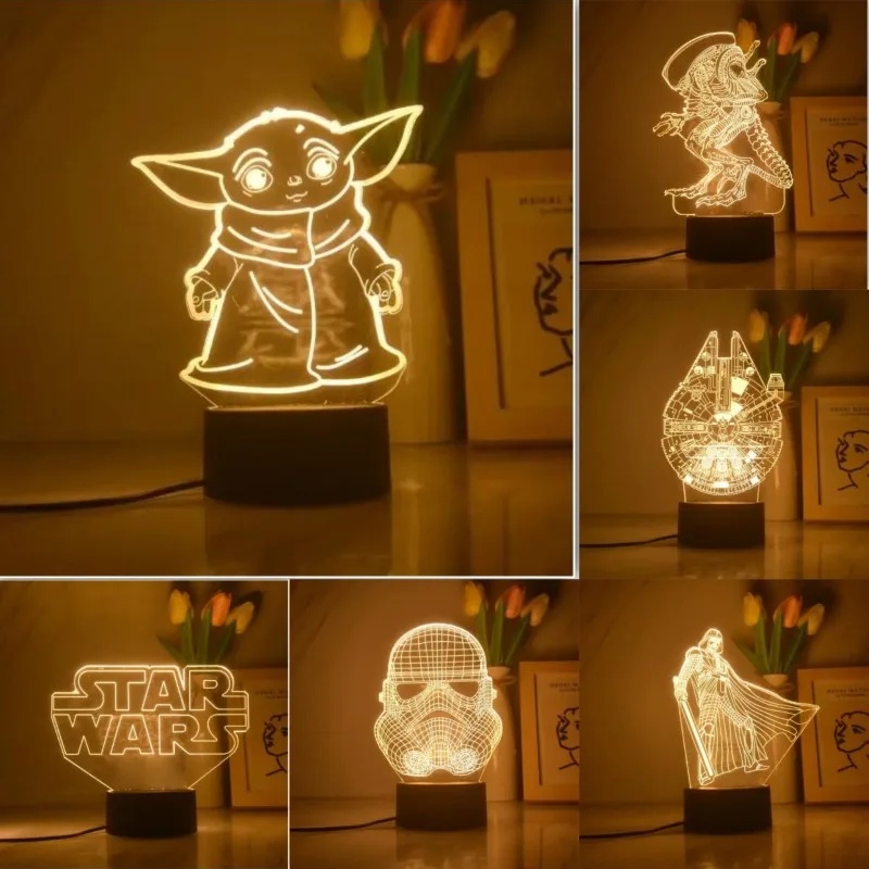 Baby Yoda Nursery - 漫画3Dアニメランプ ヨーダベビーナイトライト ルームデコレーション 温かいランプ アニメおもちゃ 誕生日