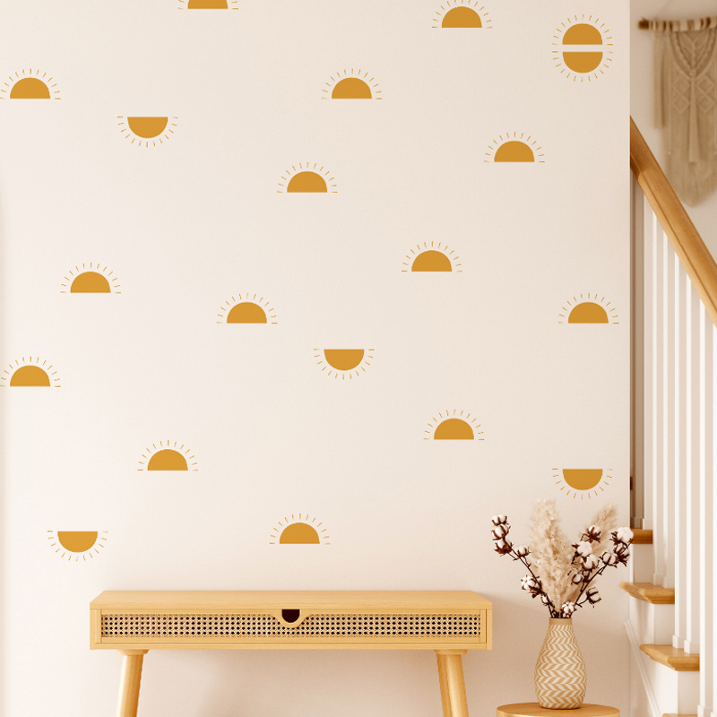 Baby Nursery Yellow - ウォールステッカー,自由奔放に生きるスタイル,黄色,orangeed,ハーフsun,家の装飾,リビングルーム,赤ちゃん,男の子,女の子,寝室,北欧,ヴィンテージ
