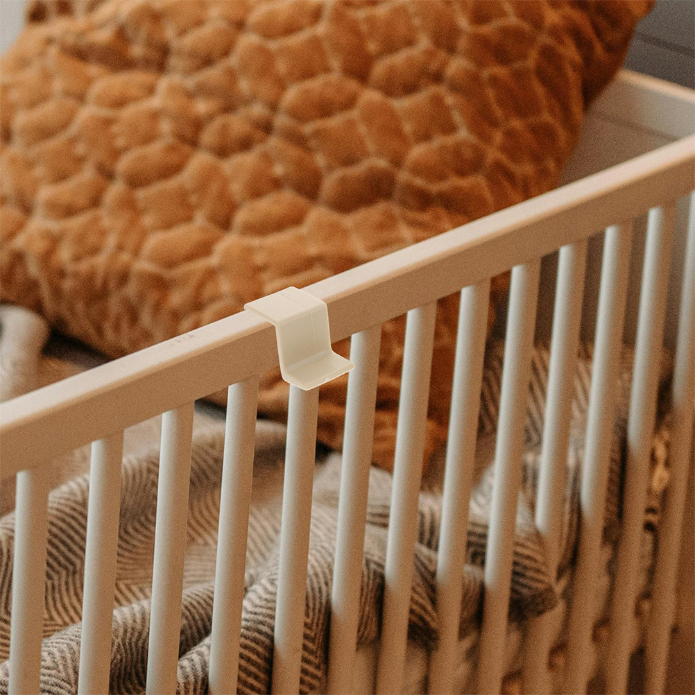 Baby Nursery Hooks - ベビーベッド用アクセサリーセット20個、ベッドボードサポート、収納ボードフック、プラスチック製棚サポート、ベビーベッド整理整頓および子供部屋用