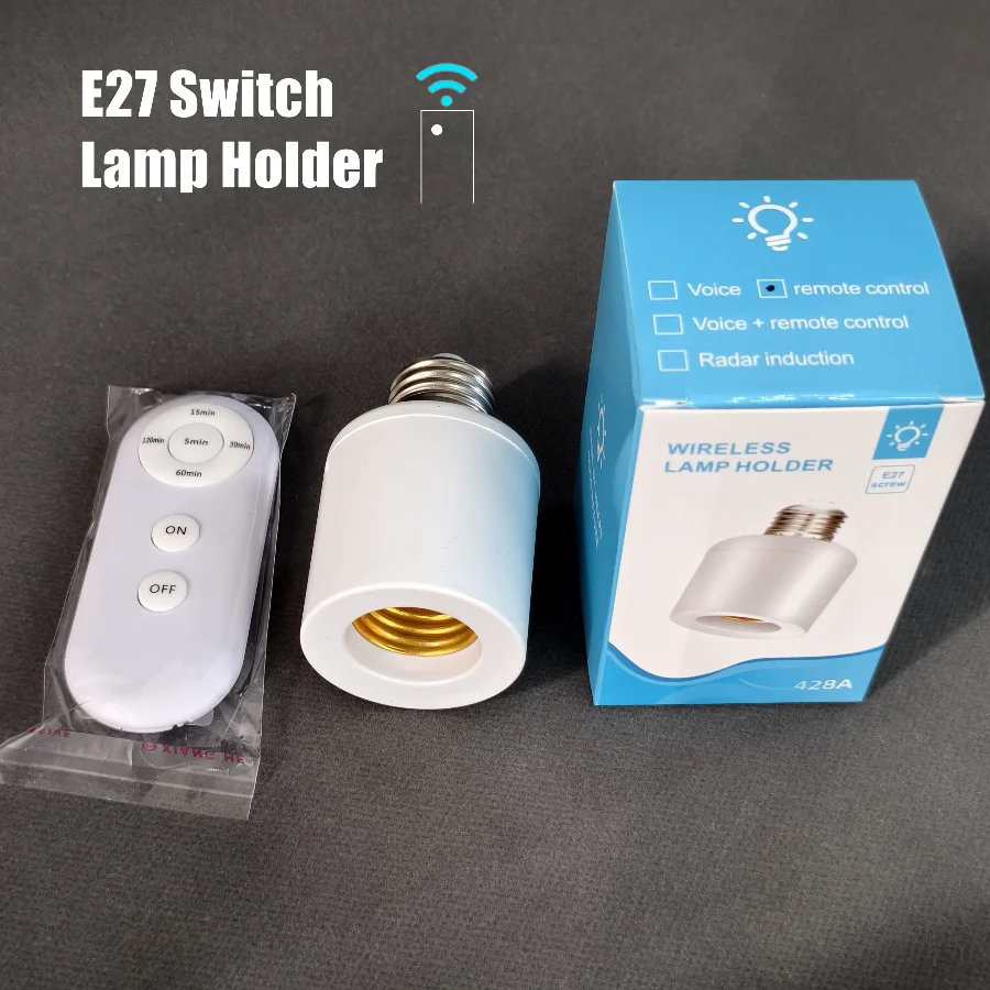 Baby Nursery Light - E27/E26 ワイヤレスリモコンスマートタイマースイッチランプホルダー 110V 220V 家庭用マルチライトスイッチベビールーム寝室タイマースイッチ
