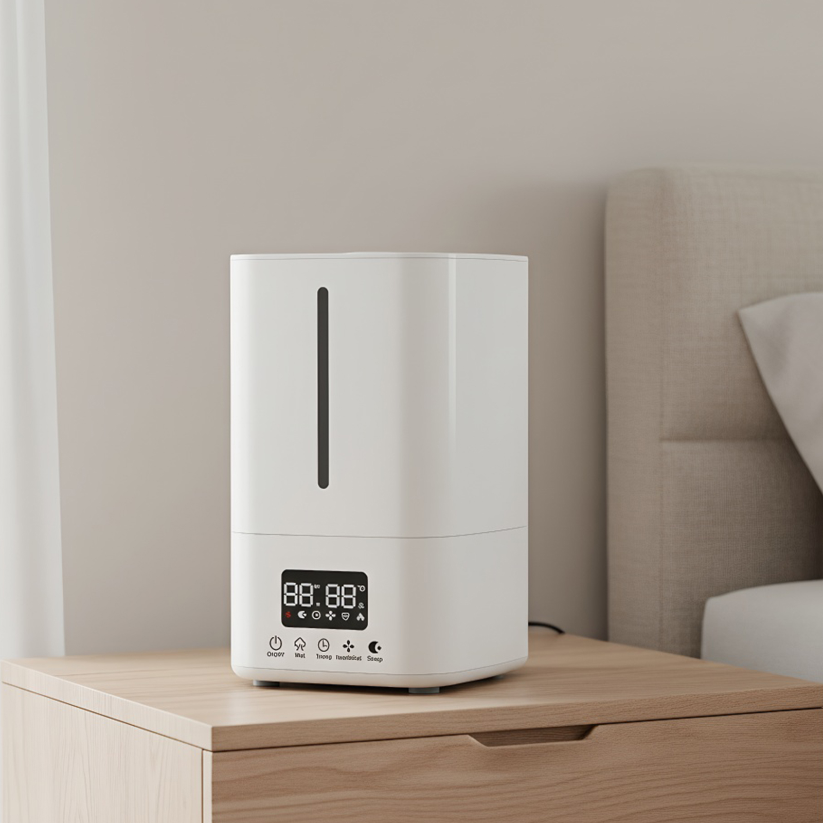 Baby Nursery Air Purifier - 5Lスマート加湿器、空気清浄機付きクールミスト加湿器、トップフィル式加湿器、赤ちゃん、保育園、植物、室内用