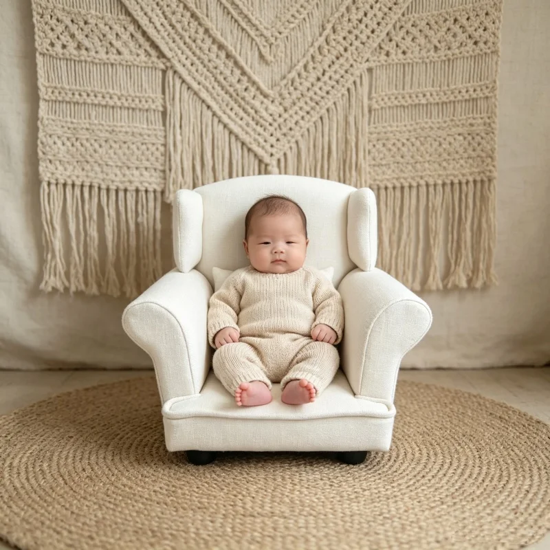 Baby Nursery Chair - 赤ちゃんの写真撮影ソファチェアベッド新生児スタジオアクセサリー子供ポーズ家具幼児用記念写真撮影ツール