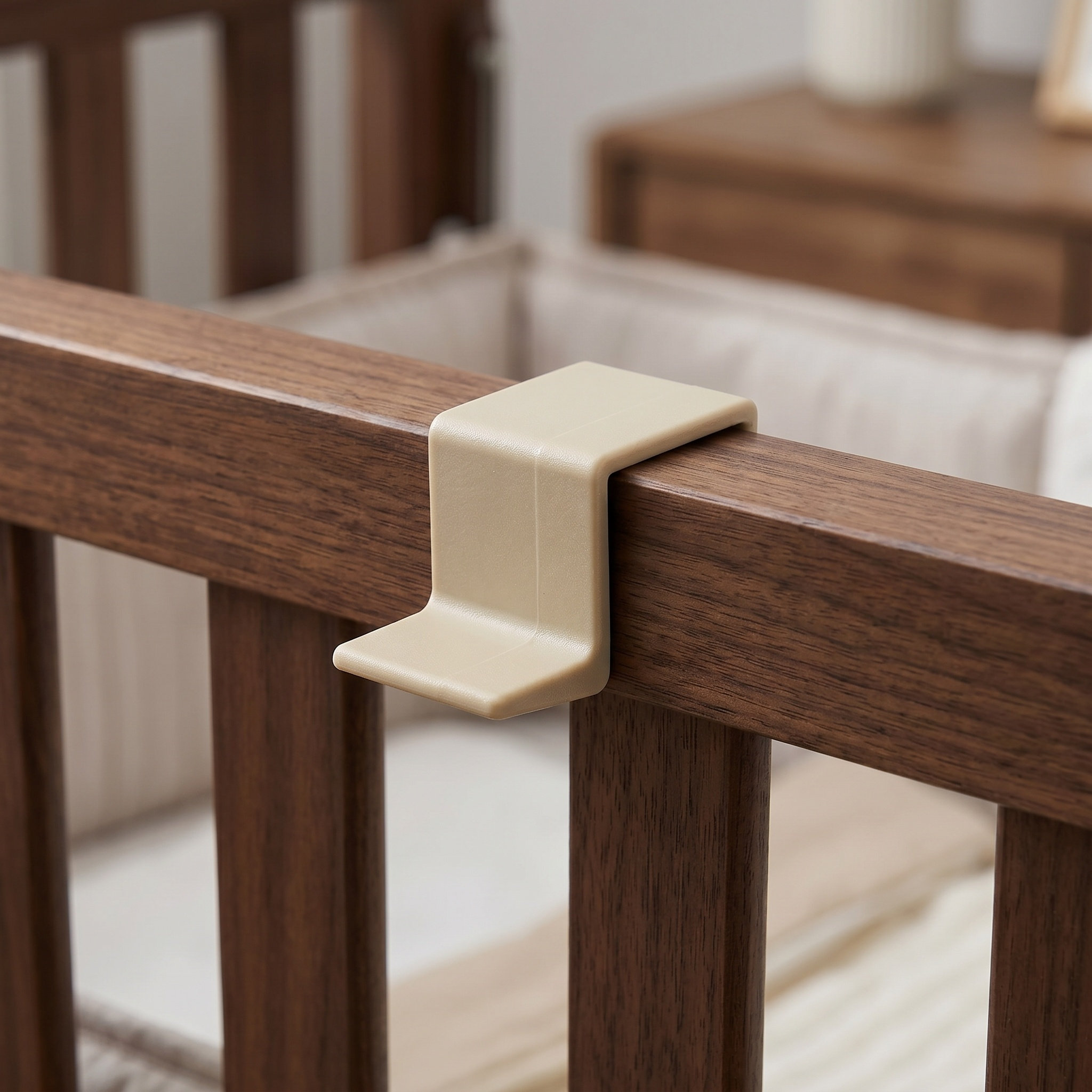 Baby Nursery Hooks - 12 個のベッドサポートブラケットベビーベッドレールハードウェアフック簡単取り付け保育園家具部品ベビーベッドフレーム取り付け交換用