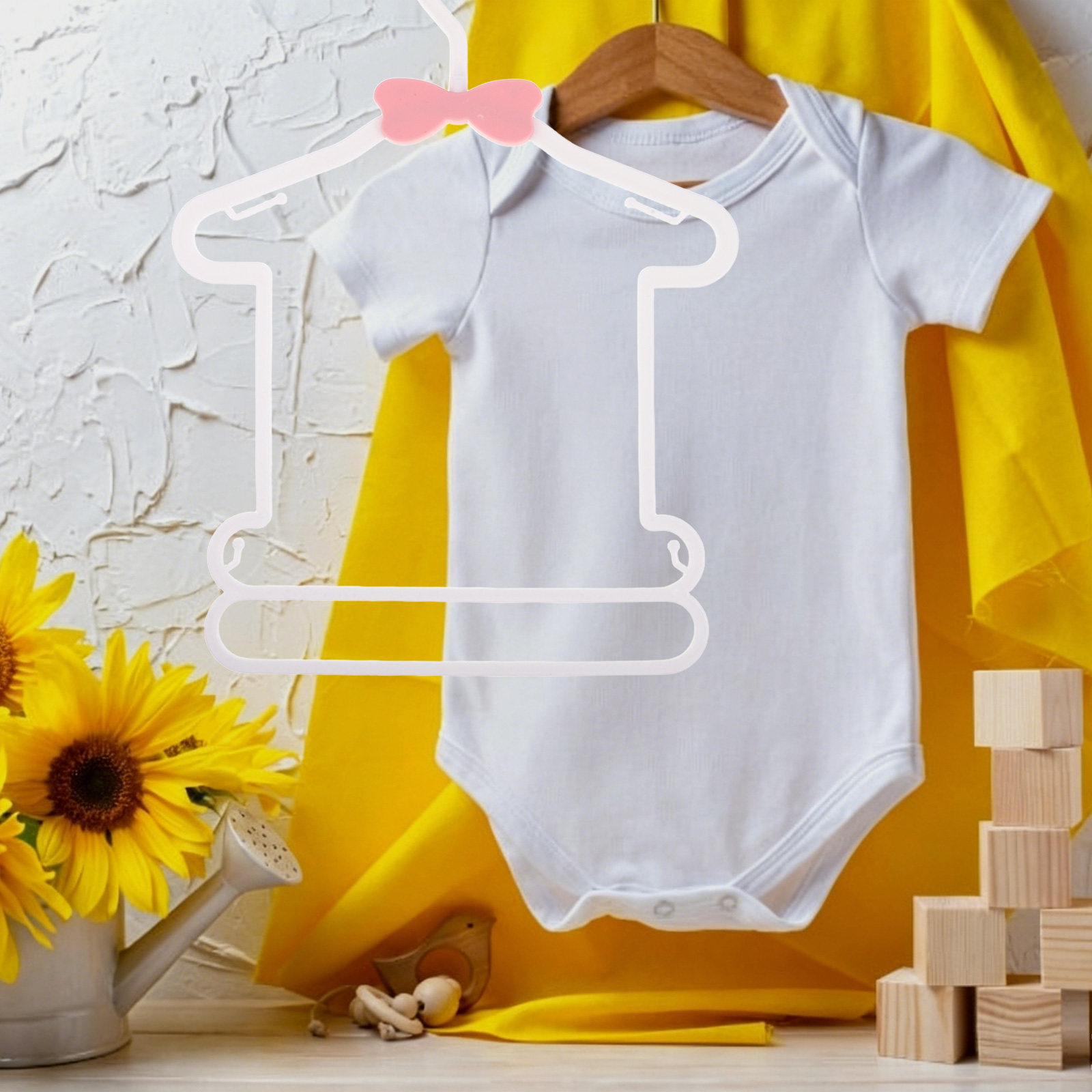 Baby Nursery Hooks - 8 個ベビーカバーオールハンガーノンスリッププラスチック幼児服ディスプレイハンガー回転可能なフック保育園クローゼットオーガナイザー新生児