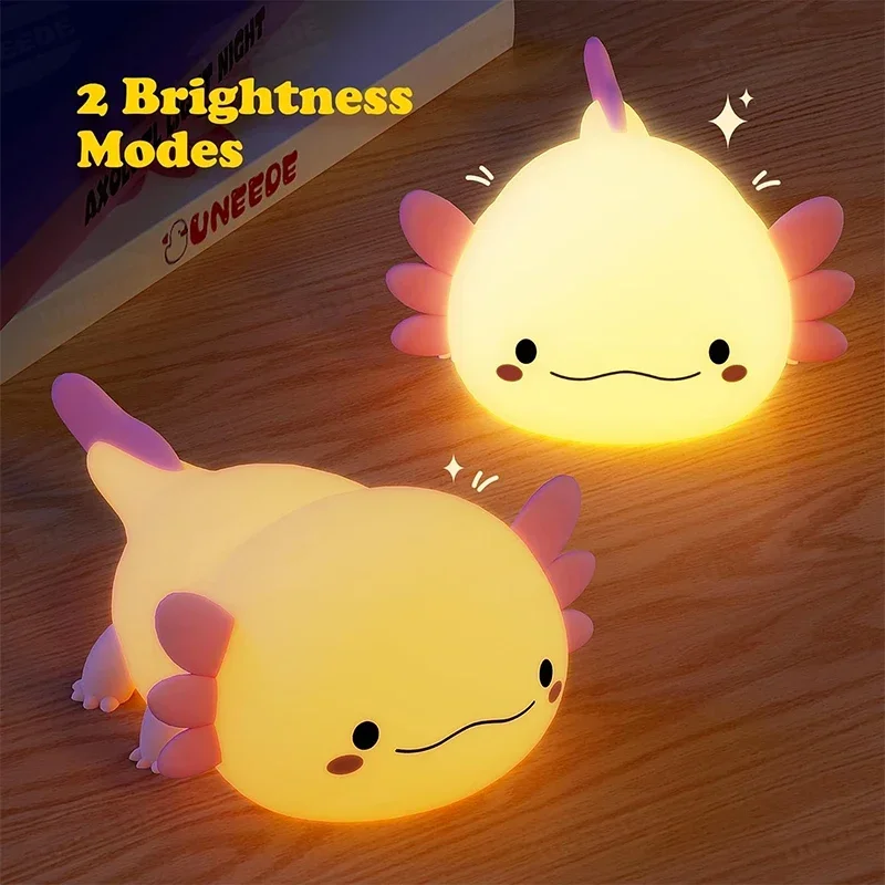 かわいいアホロートルナイトライトシリコン製保育園用睡眠ランプ - Baby Nursery Light のレビューと価格