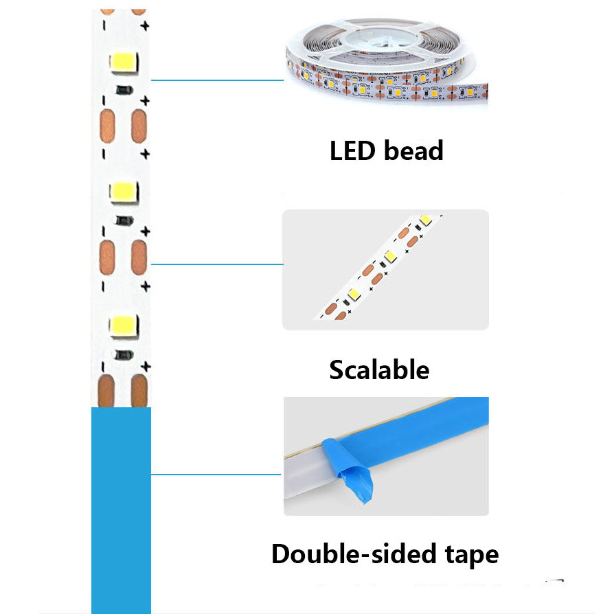DC 5V USB LEDライトストリップ 2835 ホワイ - Drawer Dresser White のレビューと価格