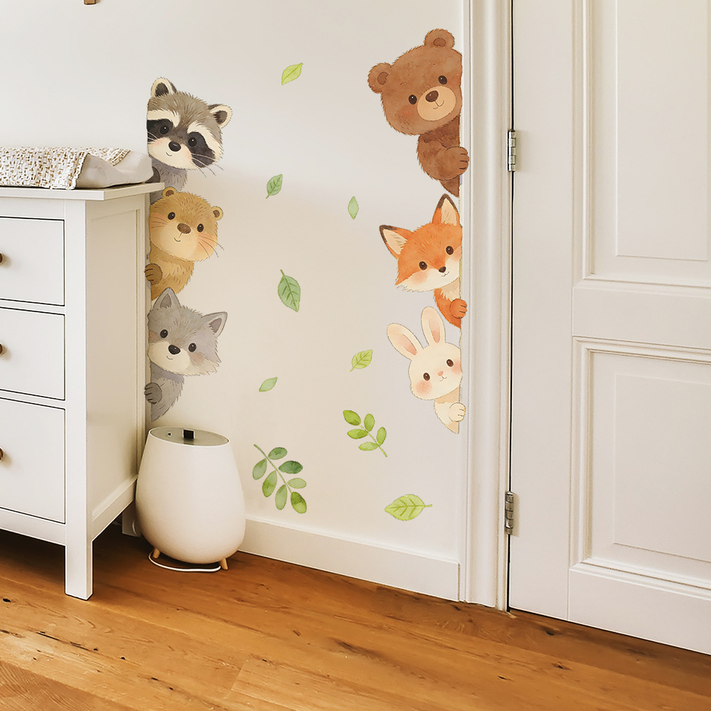かわいい森の動物の壁ステッカー子供部屋用男の子女の子ベビール - Baby Nursery Wallpaper Girl のレビューと価格
