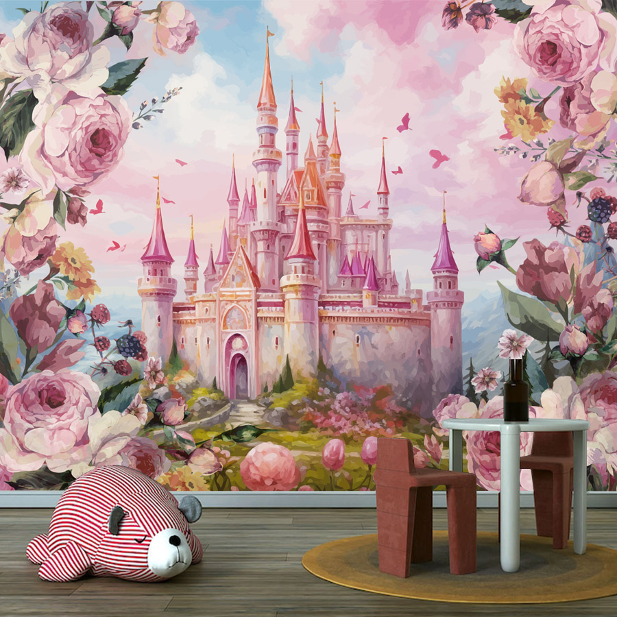 8+ 漫画保育園フラワーキャッスルウォールズホームデコレーシ - Baby Nursery Mural Wallpaper のレビューと価格