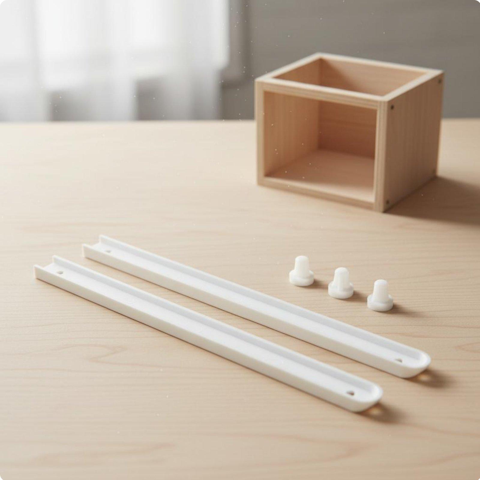 引き出しスライドレール ホワイト 19x15mm プラスチッ - Drawer Dresser White のレビューと価格