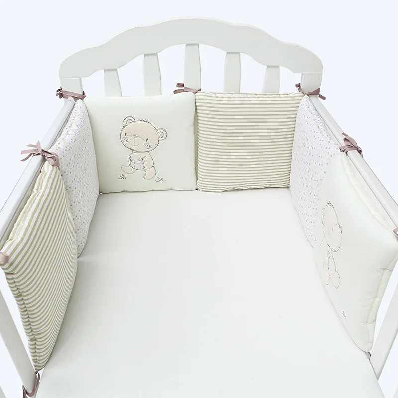 6 ピース/セットベビーベッドプロテクターベビーベッドバンパ - Baby Nursery Glider のレビューと価格