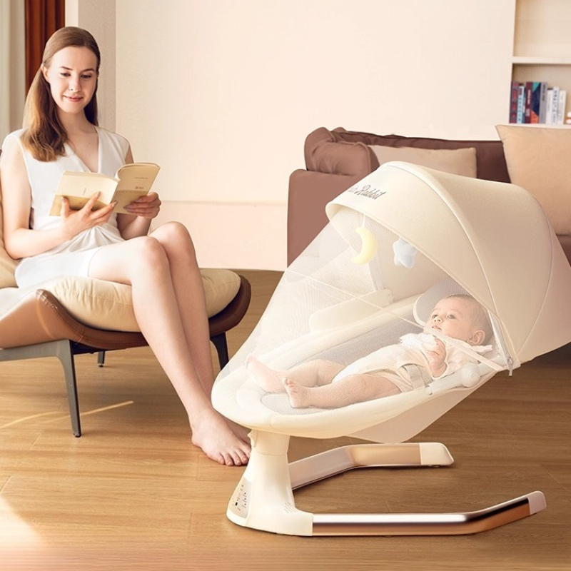幼児用電動ベビーブランコ、3つの速度設定、内蔵曲、Bluet - Baby Nursery Song のレビューと価格