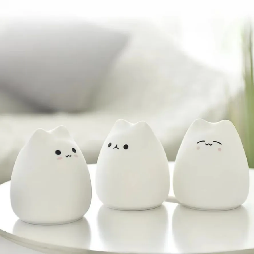 LED ナイトライト 7 色ソフトかわいい猫ナイトライトキテ - Baby Nursery Colors のレビューと価格