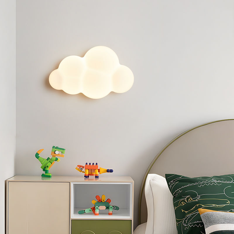 白いクラウドウォールランプ,子供部屋,保育園,星の形,ベッド - Baby Nursery Light のレビューと価格