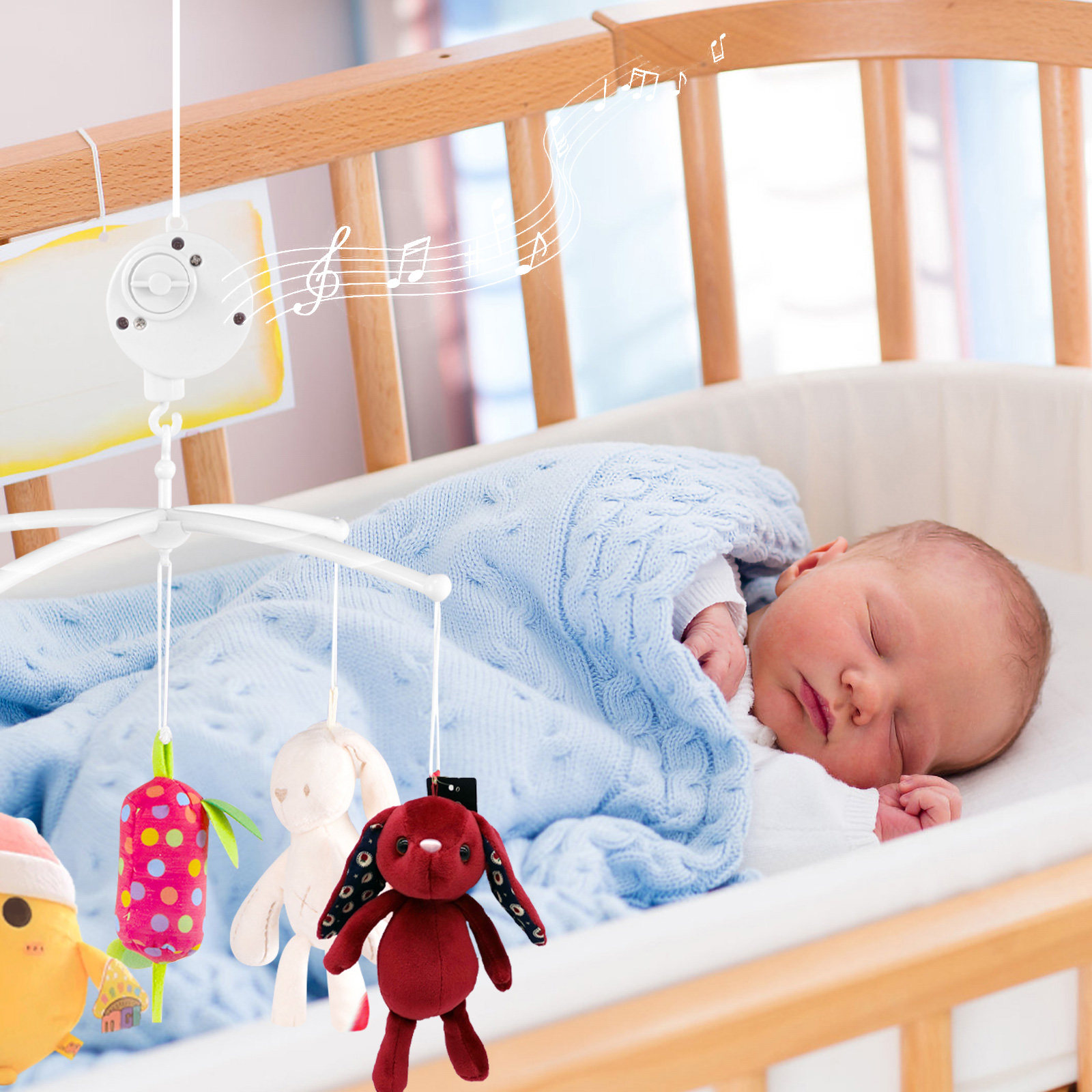 1個入りベビーミュージックボックス、白いプラスチック製ホルダ - Baby Nursery Hooks のレビューと価格