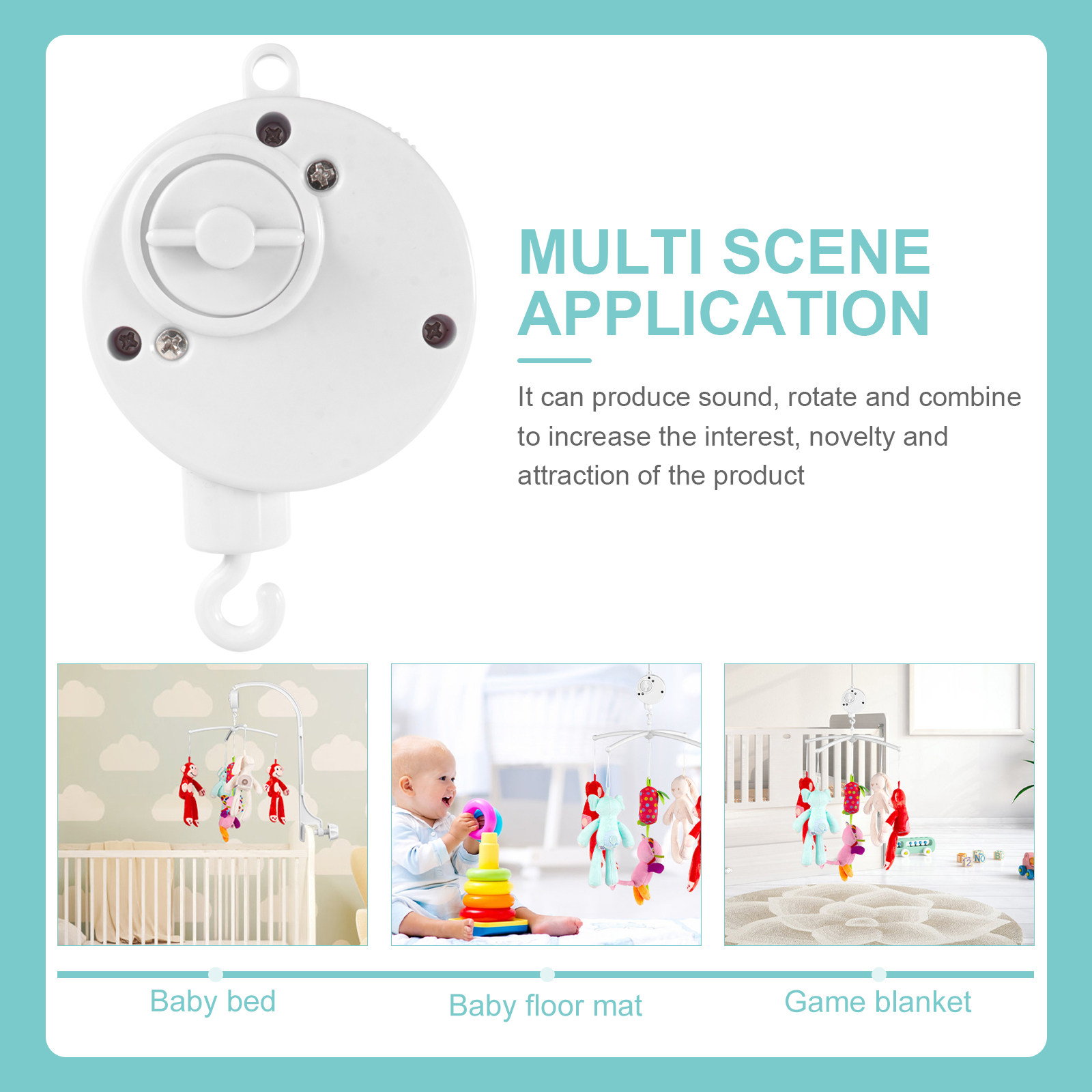 1個入りベビーミュージックボックス、白いプラスチック製ホルダ - Baby Nursery Hooks のレビューと価格