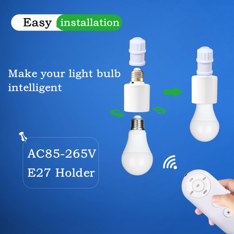 E27 60W ワイヤレスリモコン スマートタイマースイッチ - Baby Nursery Light のレビューと価格
