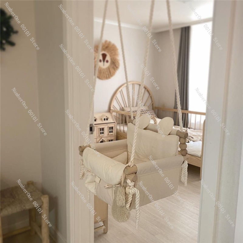 韓国風室内吊り下げ椅子、ベビー＆家庭用スイング、籐製小型バス - Baby Nursery Chair のレビューと価格