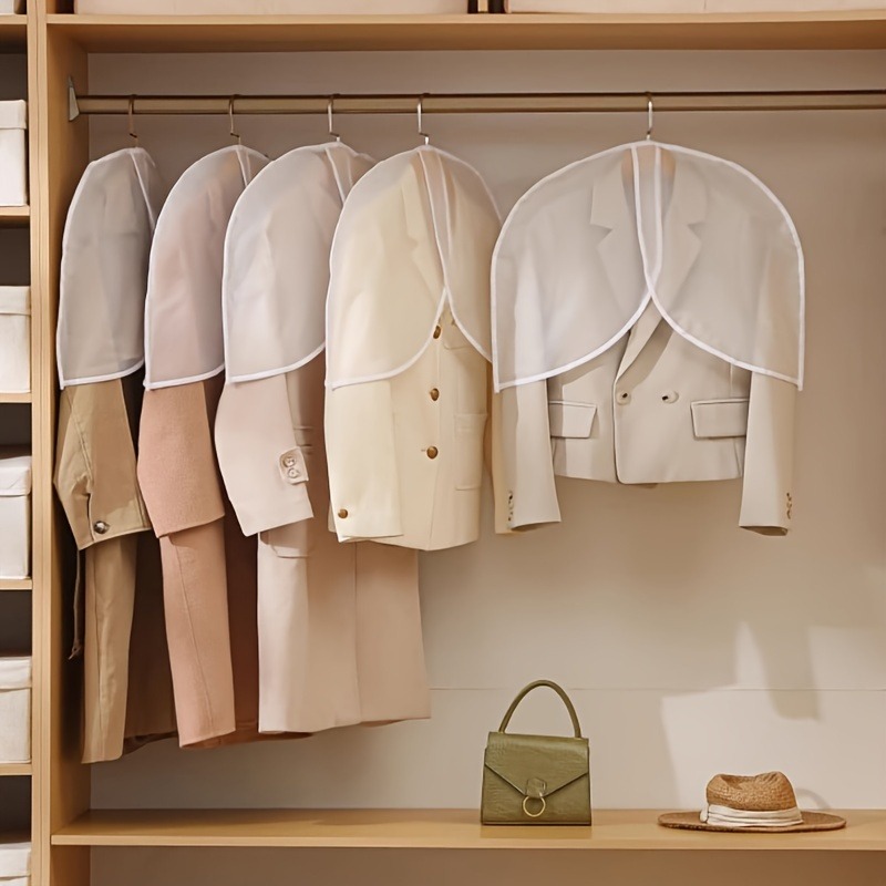 ホワイト PVC 衣服カバー半透明通気性スーツダストカバー肩 - Drawer Dresser White のレビューと価格