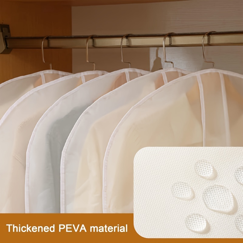 ホワイト PVC 衣服カバー半透明通気性スーツダストカバー肩 - Drawer Dresser White のレビューと価格