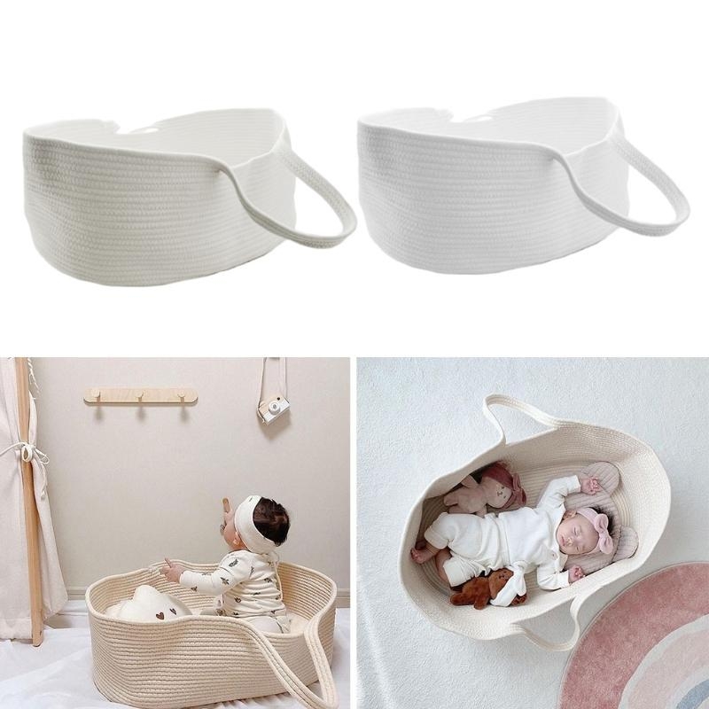 J15U ポータブルベビーモーゼバスケットキャリア綿ロープ織 - Baby Nursery Basket のレビューと価格