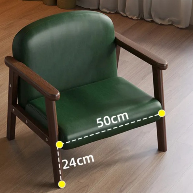 ワックスレザー製キッズアームチェア幼児用、無垢材スツール丸角 - Baby Nursery Chair のレビューと価格