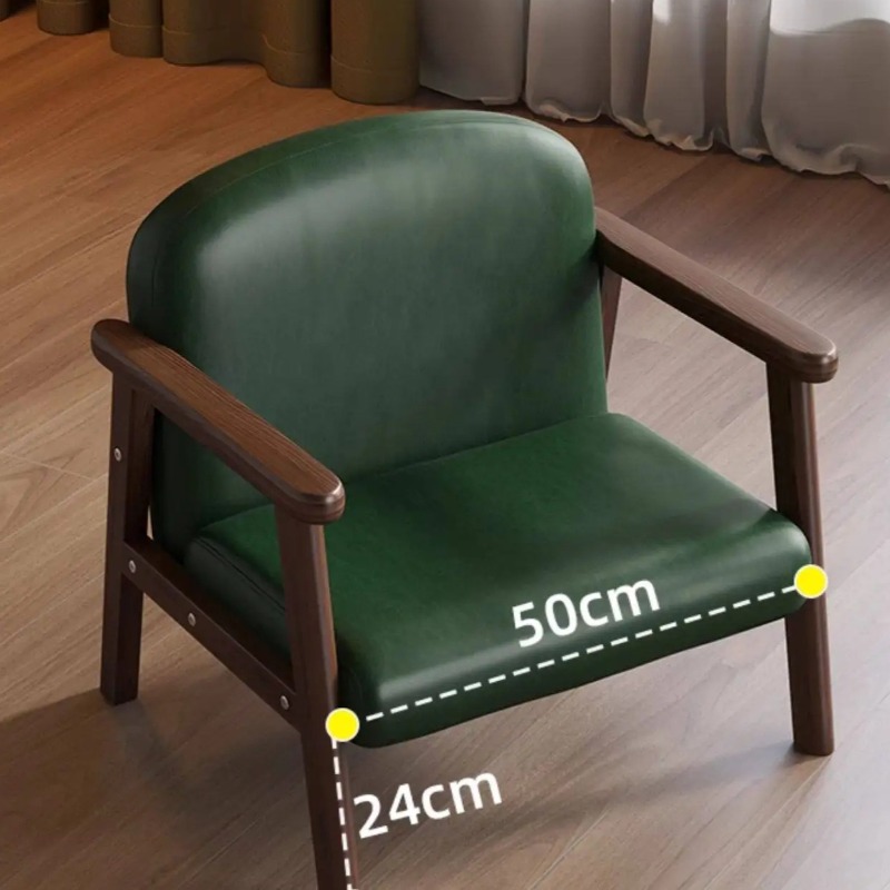 ワックスレザー製キッズアームチェア幼児用、無垢材スツール丸角 - Baby Nursery Chair のレビューと価格