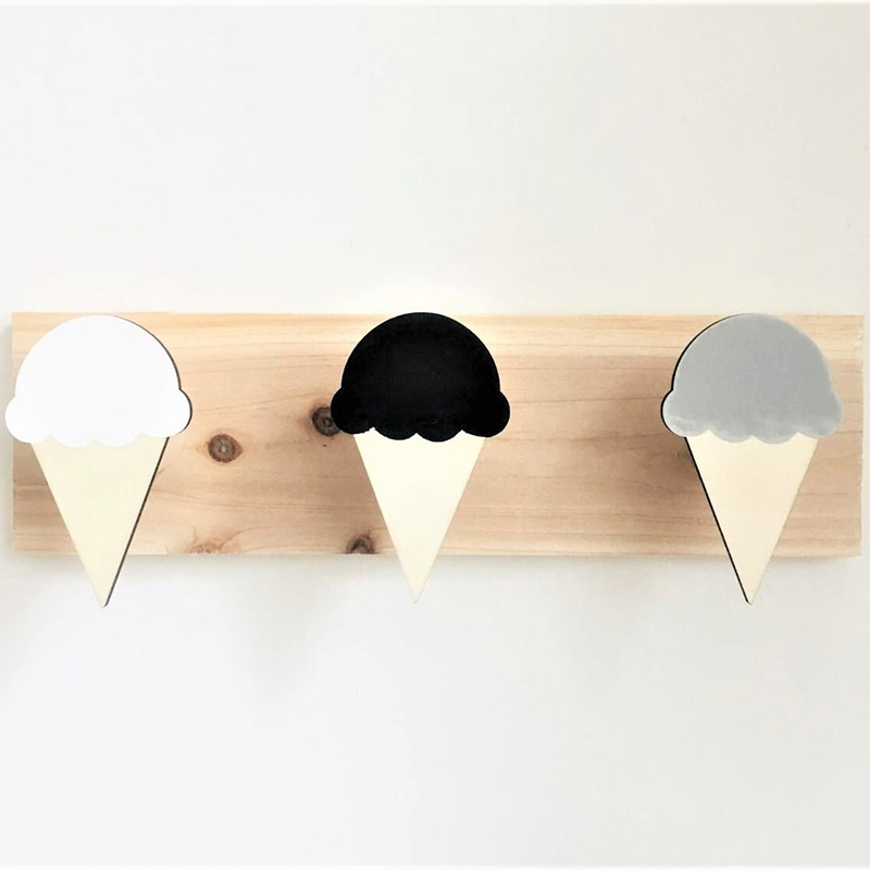 女の子のための装飾的なフック,壁のコートラック,アイスクリー - Baby Nursery Hooks のレビューと価格