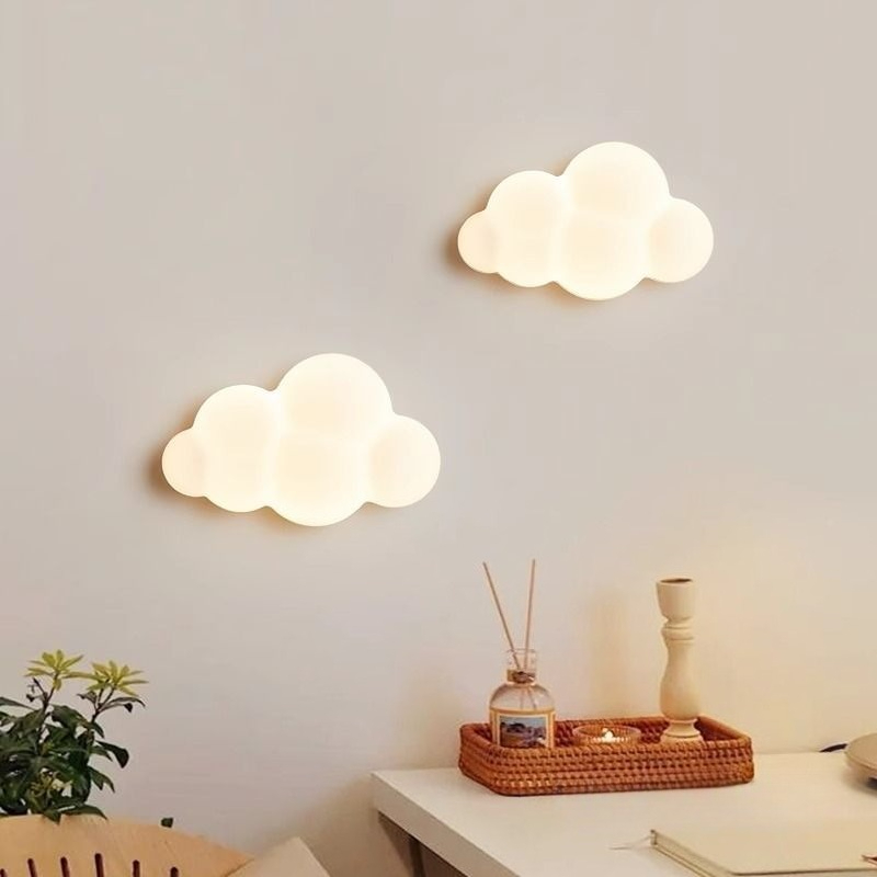 ホワイトクラウドウォールライト子供部屋保育園スターランプ寝室 - Baby Nursery Light のレビューと価格