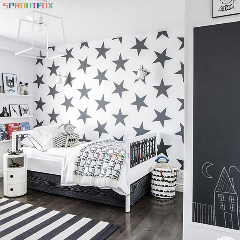 Diy ビッグスタービニールステッカー寝室アート壁画リムーバ - Baby Nursery Mural Wallpaper のレビューと価格