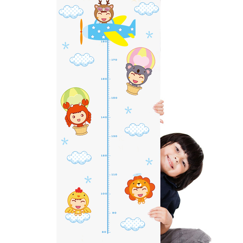 漫画子供身長壁ステッカー子供部屋の装飾壁画リムーバブルデカー - Baby Nursery Mural Wallpaper のレビューと価格