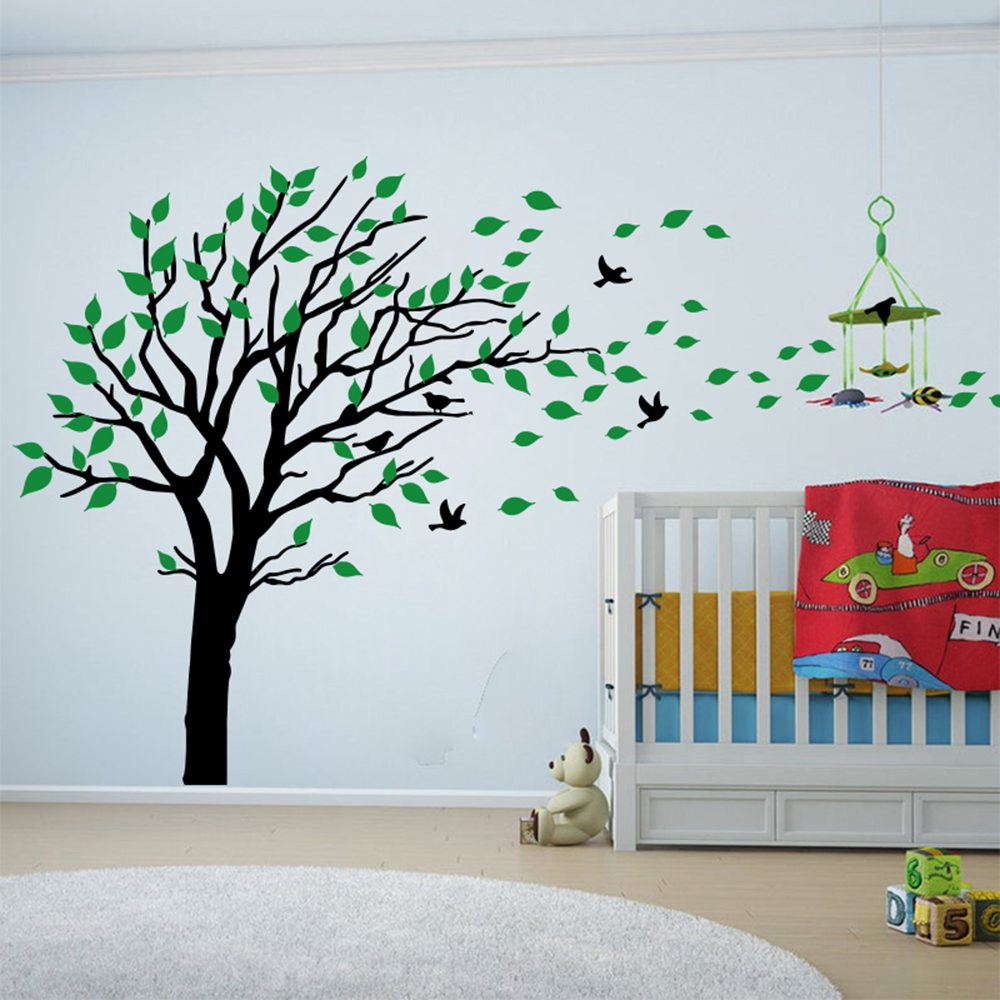 大きな木の葉のウォールステッカー,赤ちゃんの部屋,子供部屋, - Baby Nursery Colors のレビューと価格