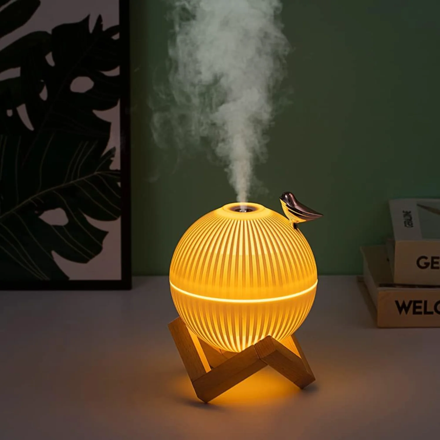 クールミストミニ加湿器。 寝室、デスク、植物、ベビー保育園用 - Baby Nursery Yellow のレビューと価格