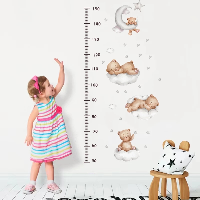 かわいい漫画のクマの壁ステッカー子供部屋用女の子男の子ベビー - Baby Nursery Wallpaper Girl のレビューと価格