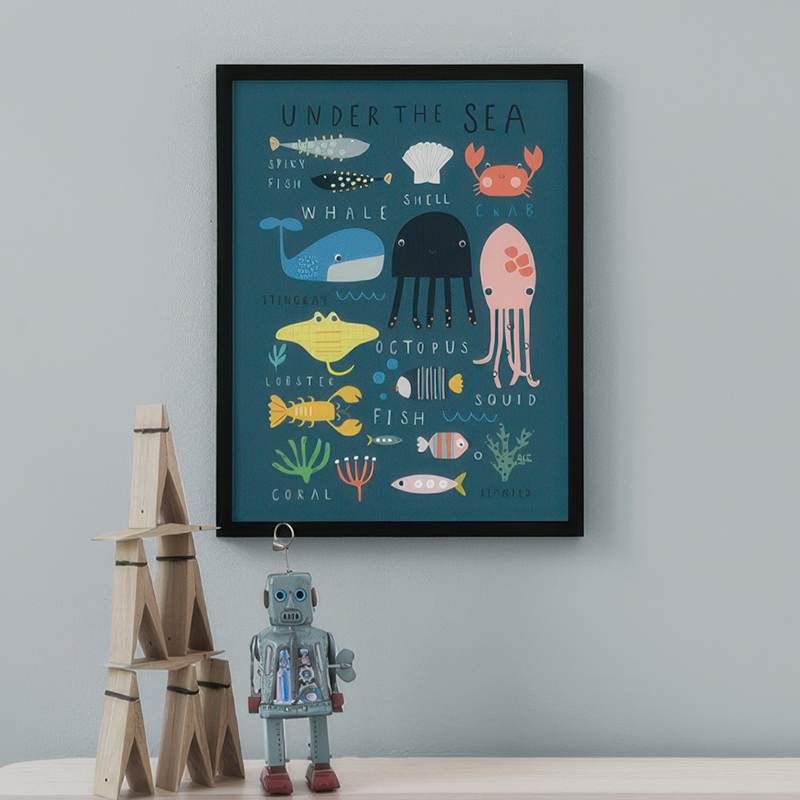海の下でプリントオンザファームアルファベット保育園装飾写真キ - Baby Nursery Under The Sea のレビューと価格