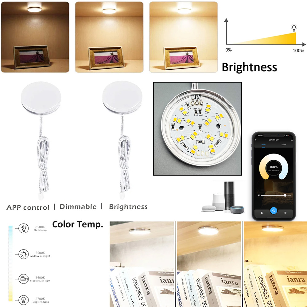 Zigbee 3.0対応 丸型デュアルホワイトLEDアンダー - Drawer Dresser White のレビューと価格