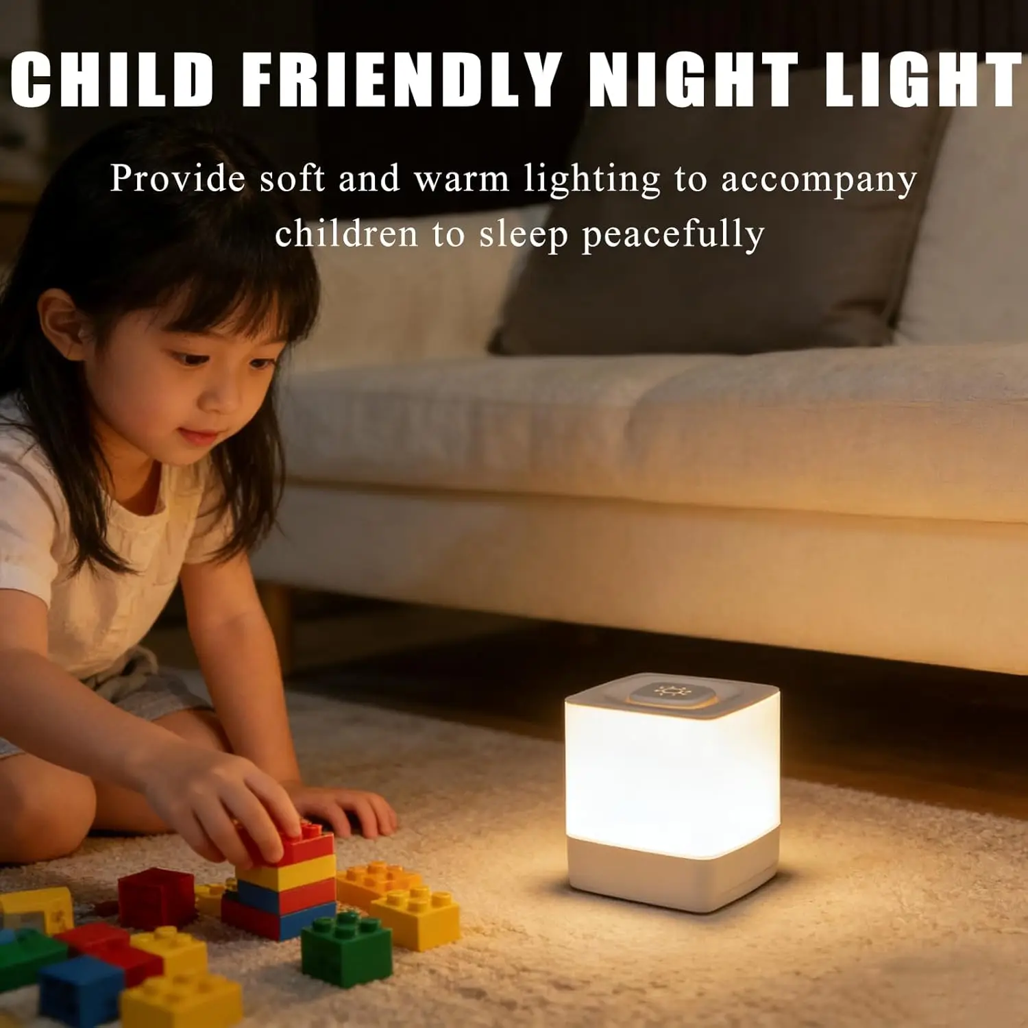 LEDナイトライトベッドサイドランプ、タッチリモコン付きポー - Baby Nursery Light のレビューと価格