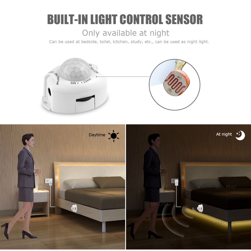 ワイヤレス PIR モーションセンサー LED ストリップラ - Drawer Dresser White のレビューと価格