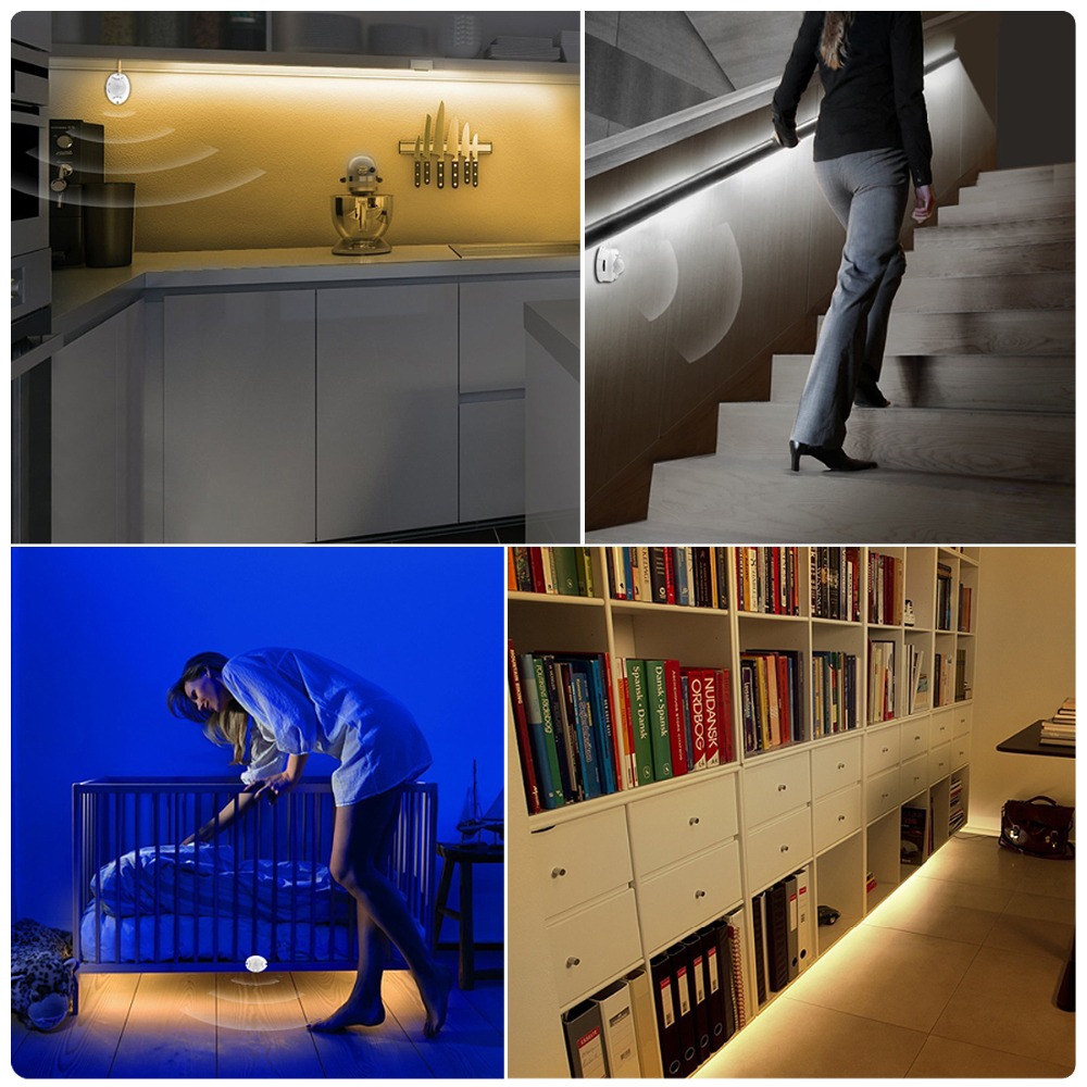 ワイヤレス PIR モーションセンサー LED ストリップラ - Drawer Dresser White のレビューと価格