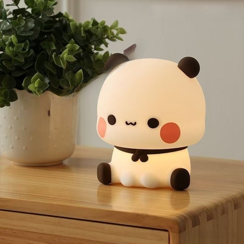 パンダLEDナイトライトランプ　可愛い漫画風パットランプ　動 - Baby Nursery Light のレビューと価格