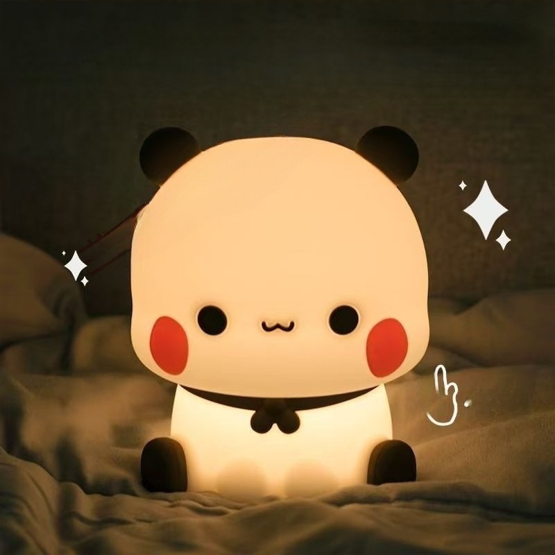 パンダLEDナイトライトランプ　可愛い漫画風パットランプ　動 - Baby Nursery Light のレビューと価格