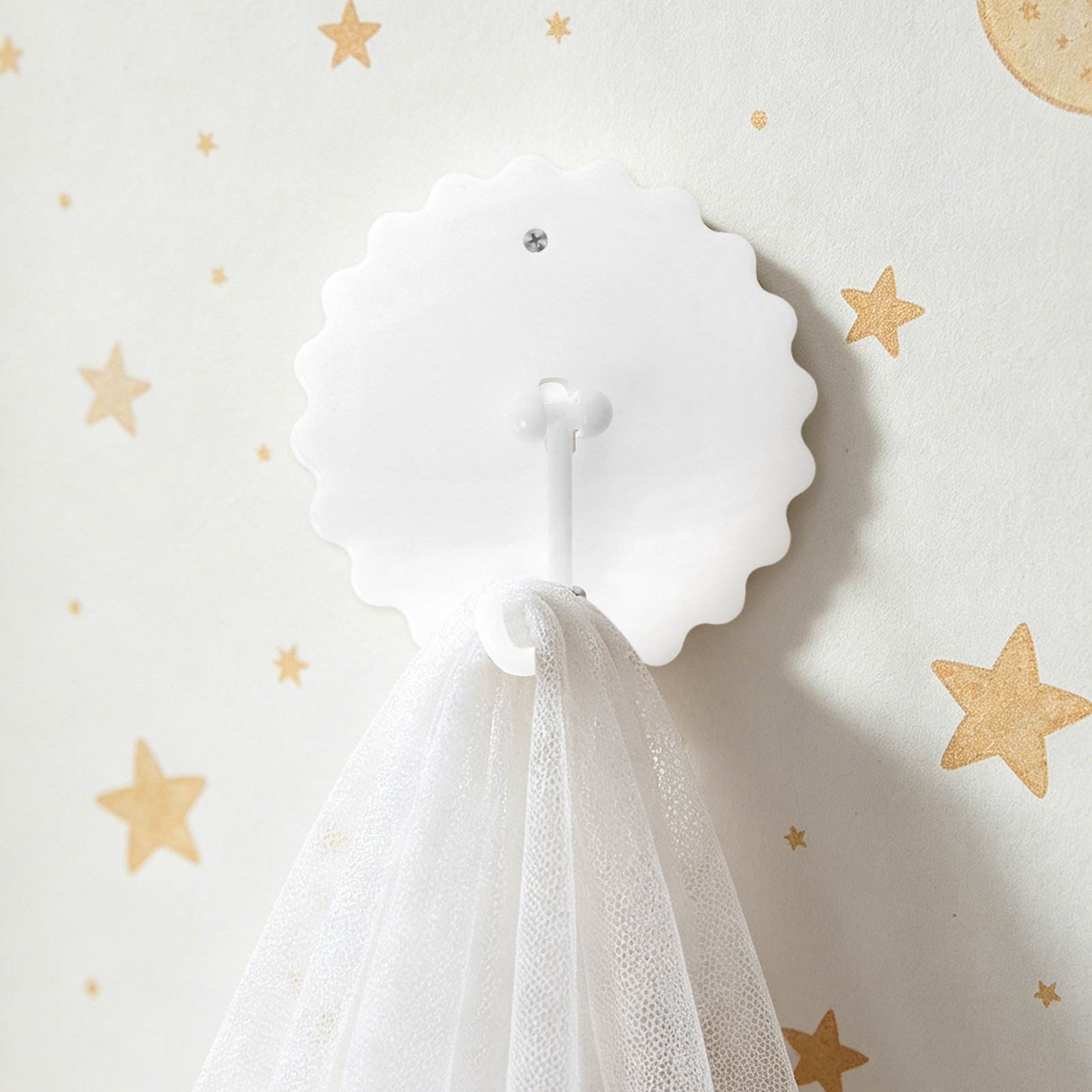 5個入りベビーベッド蚊帳フック、粘着式、穴あけ不要、天井取り - Baby Nursery Hooks のレビューと価格