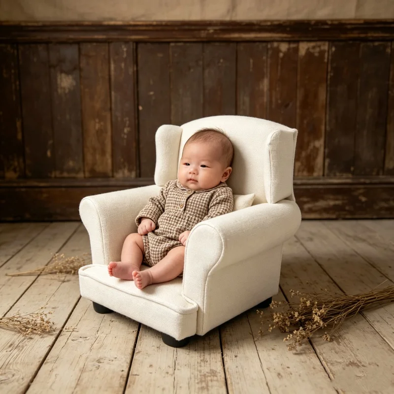 赤ちゃんの写真撮影ソファチェアベッド新生児スタジオアクセサリ - Baby Nursery Chair のレビューと価格