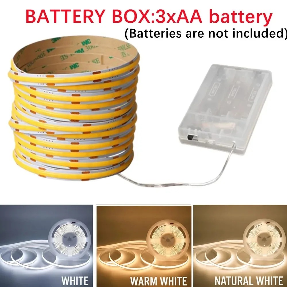 3AA バッテリー 5V COB LED ストリップ 8 ミ - Drawer Dresser White のレビューと価格