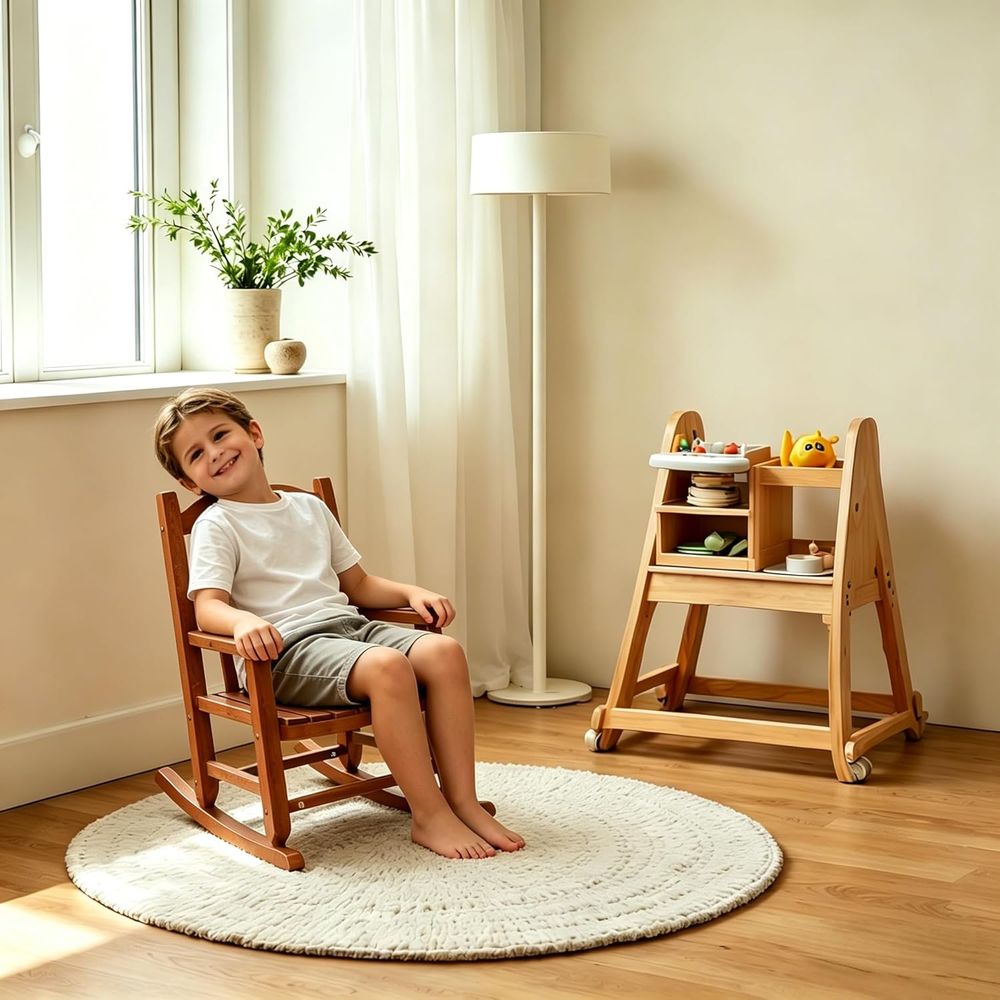 幼児用ロッキングチェア キッズ 子供用 木製 小型 ベビー  - Baby Nursery Age のレビューと価格