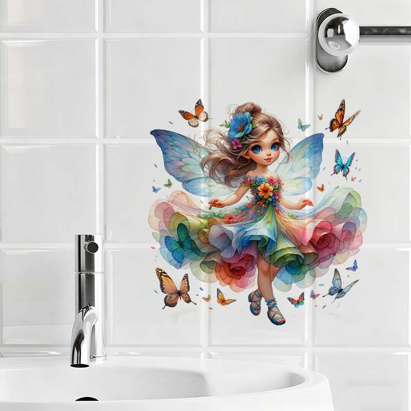 妖精の壁のステッカーベビーキッズルーム装飾壁画自己粘着寝室ホ - Baby Nursery Mural Wallpaper のレビューと価格