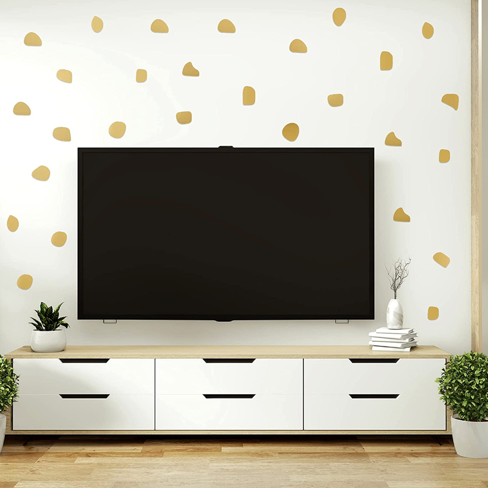 子供部屋用の粘着性ビニール壁紙,不規則なドットのパターン,か - Baby Nursery Wallpaper Girl のレビューと価格